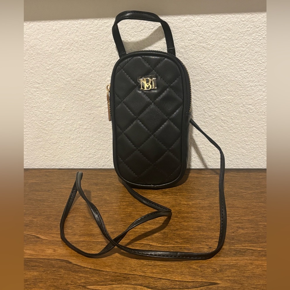 Badgley Mischka Black Quilted Crossbody Bag NWOT